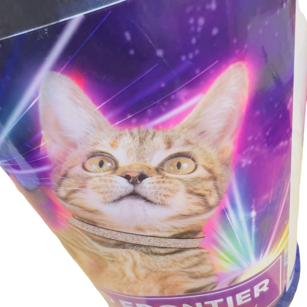 Wild Frontier 50"x 60" Wilderness Galactic CAT Plush Throw Blanket Colorful NEW‎
